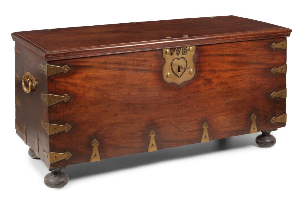 A large jackwood V.O.C. chest