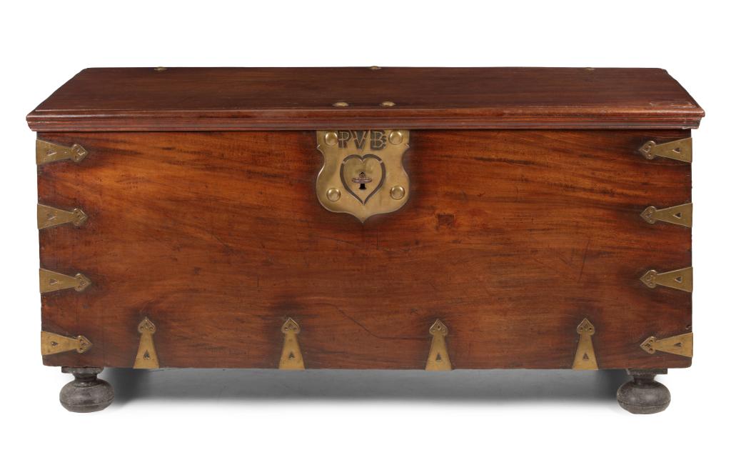 A large jackwood V.O.C. chest