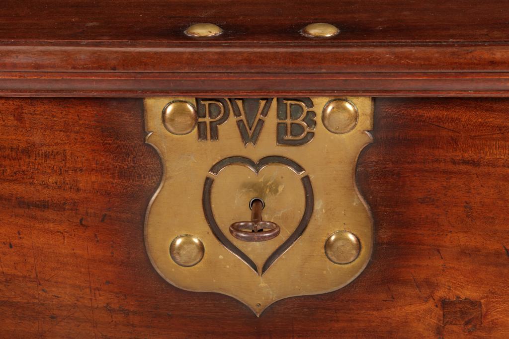 A large jackwood V.O.C. chest