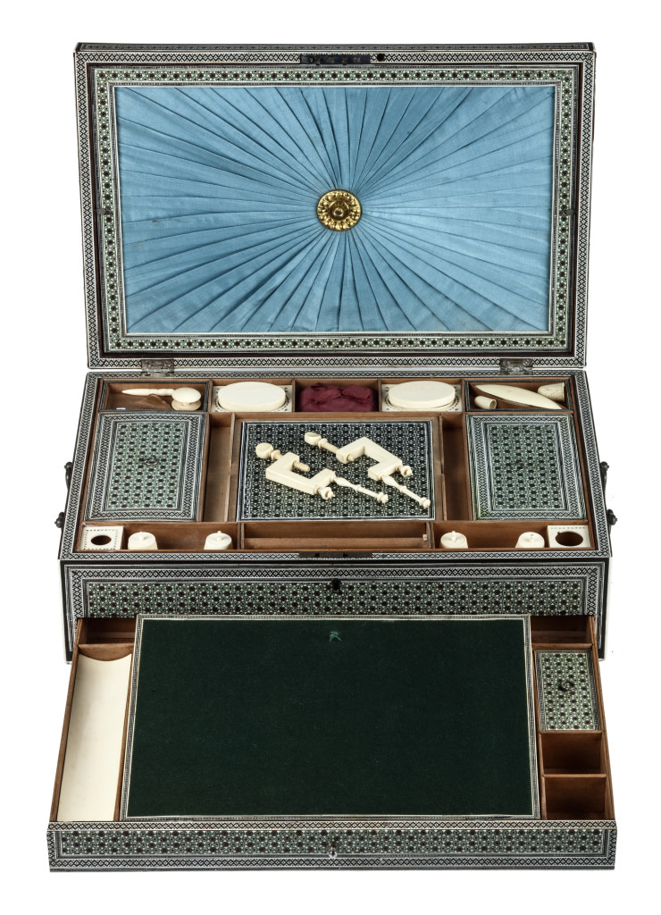 A rare complete Indian Sadeli inlaid work and writing box