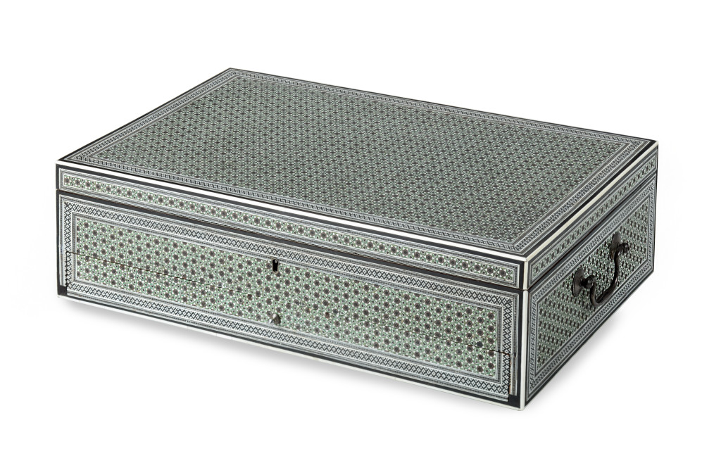 A rare complete Indian Sadeli inlaid work and writing box