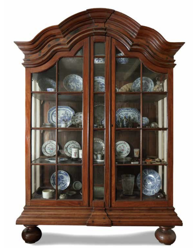 A highly important large Indonesian red sandalwood (Pterocarpus santalinus) display cabinet