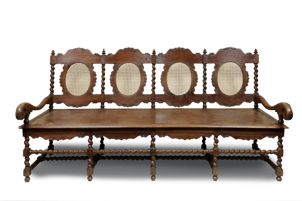 An Indonesian Javanese rosewood (sono-kneeling) chair-back settee
