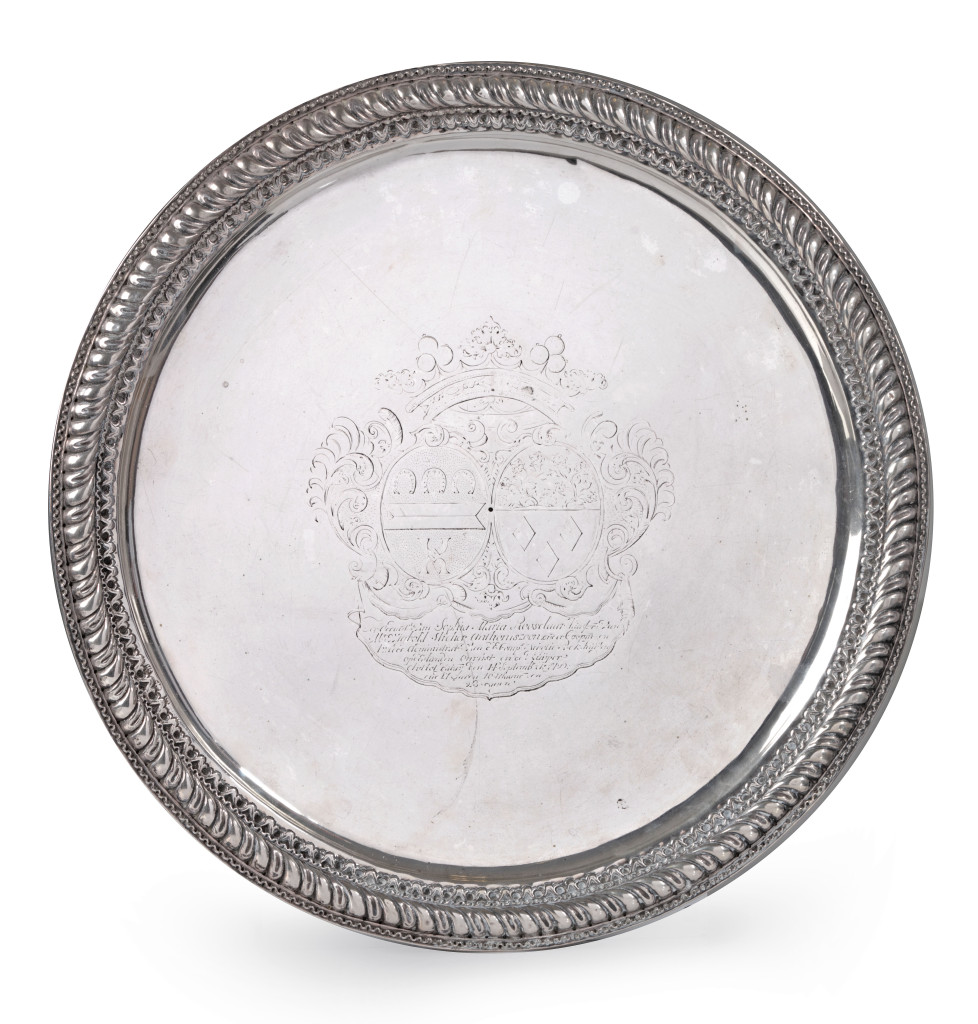 An Indonesian silver commemorative 'Schenkpiring' salver