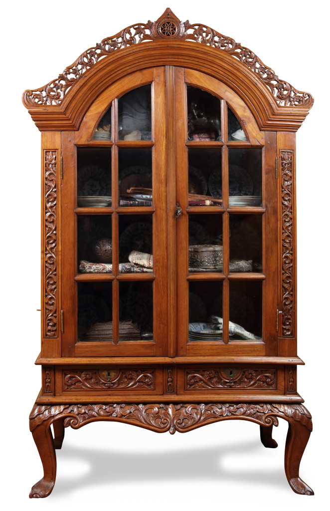 An Indonesian Djati display cabinet