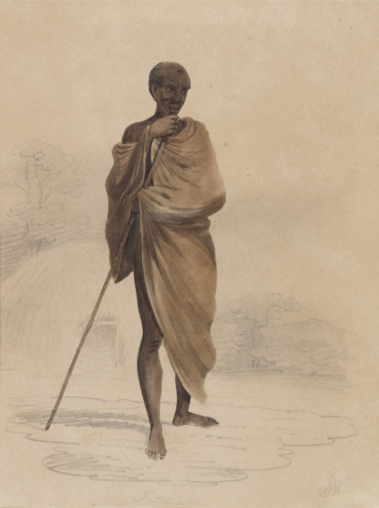 Nine framed pencil and watercolour sketches depicting various African tribes by J. White, Esq., together with a book containing 41 tinted lithograph plates, after these and other sketches by J. White, and 21 pages with descriptions of the various tribes o