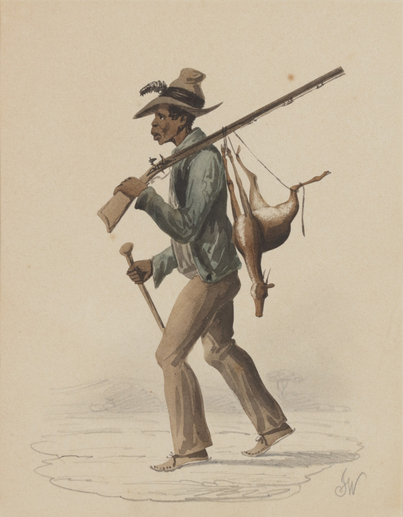 Nine framed pencil and watercolour sketches depicting various African tribes by J. White, Esq., together with a book containing 41 tinted lithograph plates, after these and other sketches by J. White, and 21 pages with descriptions of the various tribes o