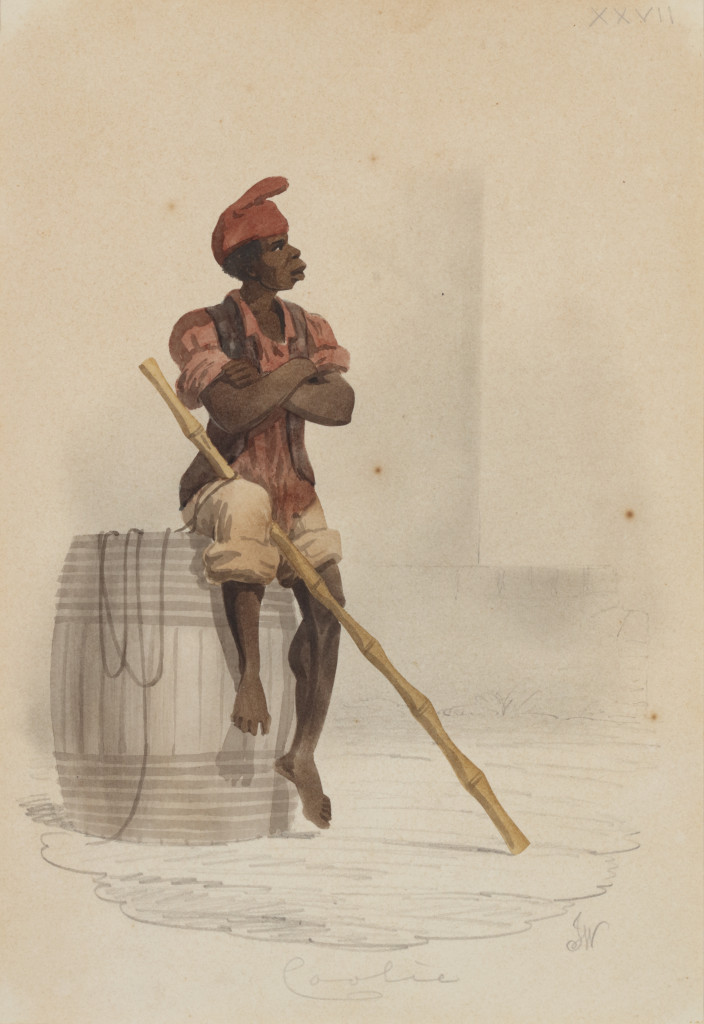 Nine framed pencil and watercolour sketches depicting various African tribes by J. White, Esq., together with a book containing 41 tinted lithograph plates, after these and other sketches by J. White, and 21 pages with descriptions of the various tribes o