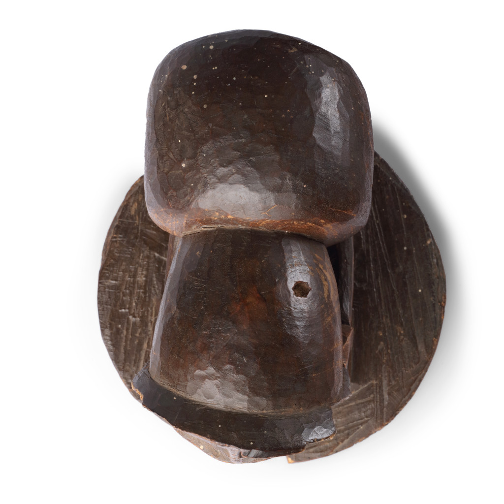 An extremely rare Papua wood sculpture of a Korwar