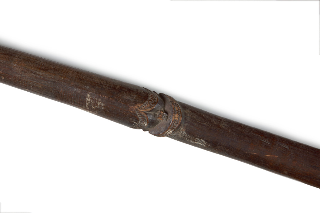 A Maori wood Tewhatewha club