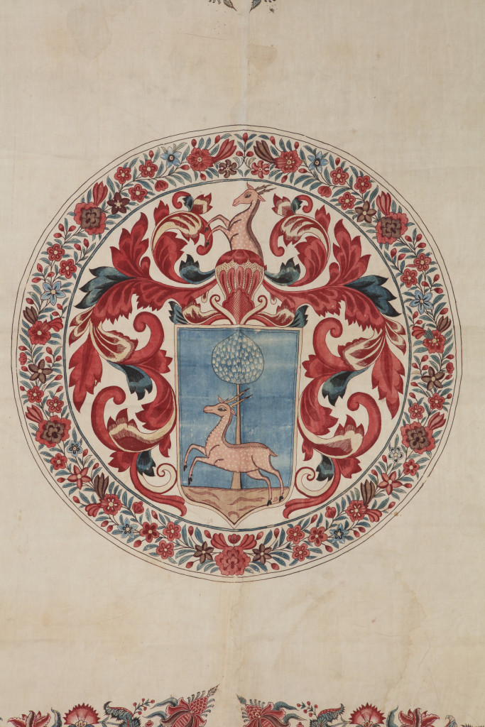 A very rare Indian Armorial Palempore Chintz for the Dutch Market