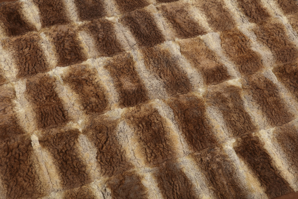 An extremely rare Duck-Billed Platypus (Ornithorhynchus anatinus) fur carriage rug or bed-cover