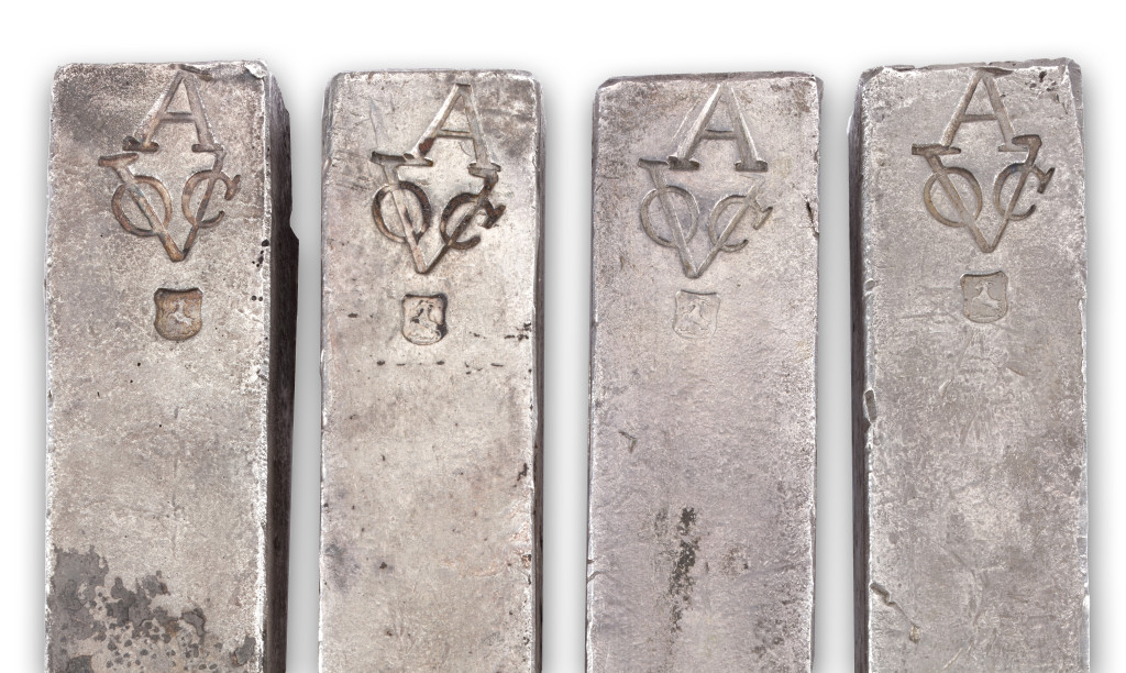 A collection of VOC silver ingots