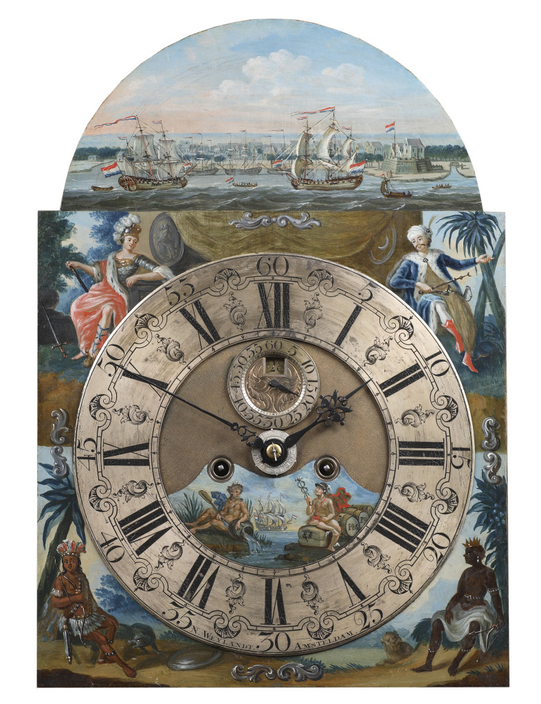 A Surinam-themed Amsterdam long-case clock