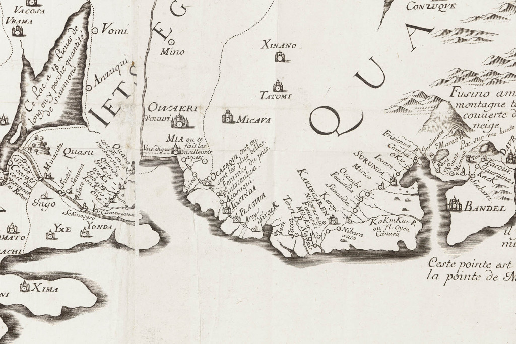 Carte des Isles du Japon, esquelles est remarqué, la Route tant par Mer que par Terre que tiennient les Hollandios pour se transporter de la Ville de Nangasaqui a I'edo demeure du Roy de ses marmes isles Paris 1679, by Jean-Baptiste Tavernier (1605-1689)