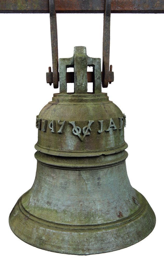 The bell of the VOC fortress in Jaffna, Sri Lanka, marked JAFFANAPATNAM Ao 1747 VOC