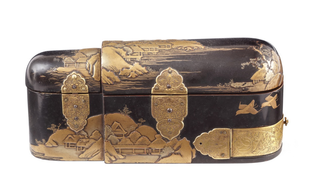 A rare Japanese export lacquer medical instrument box