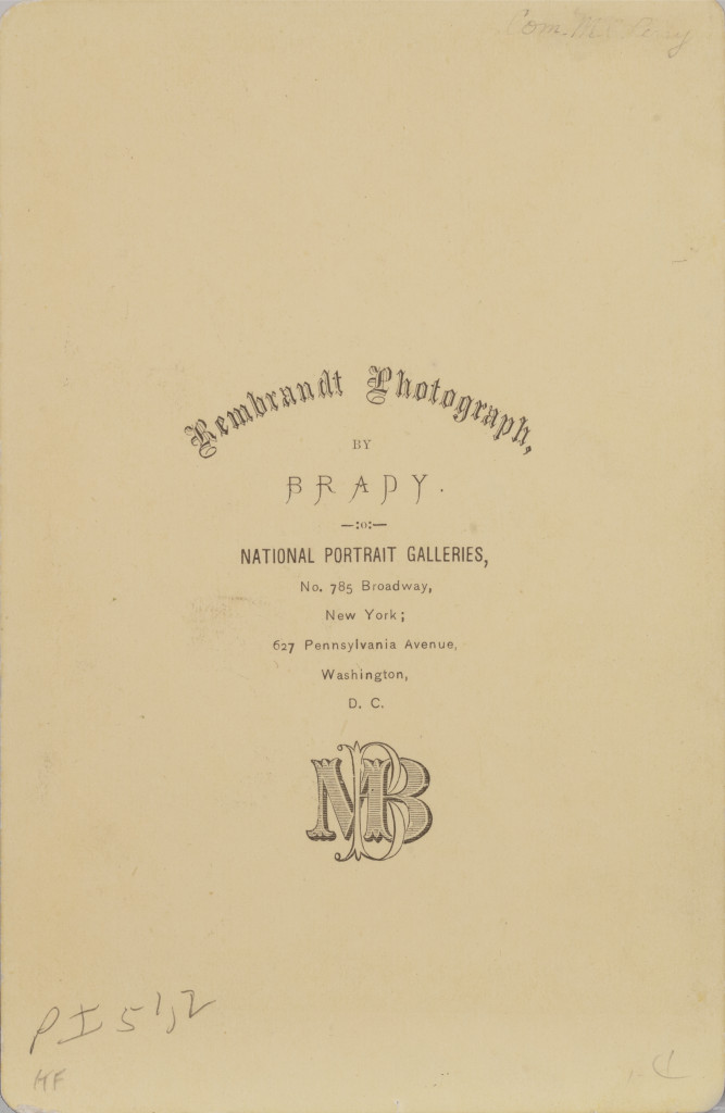 A cabinet card portrait of Commodore Matthew Calbraith Perry United States Navy (circa 1854-58)