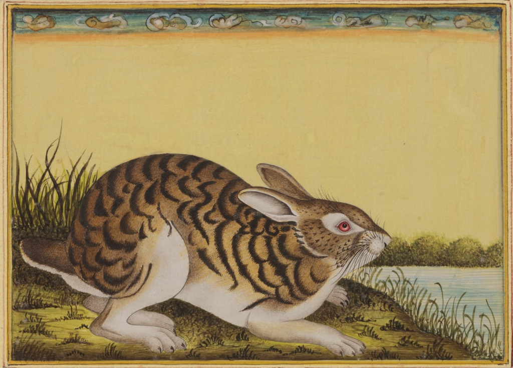 A series of ten miniature paintings depicting animals