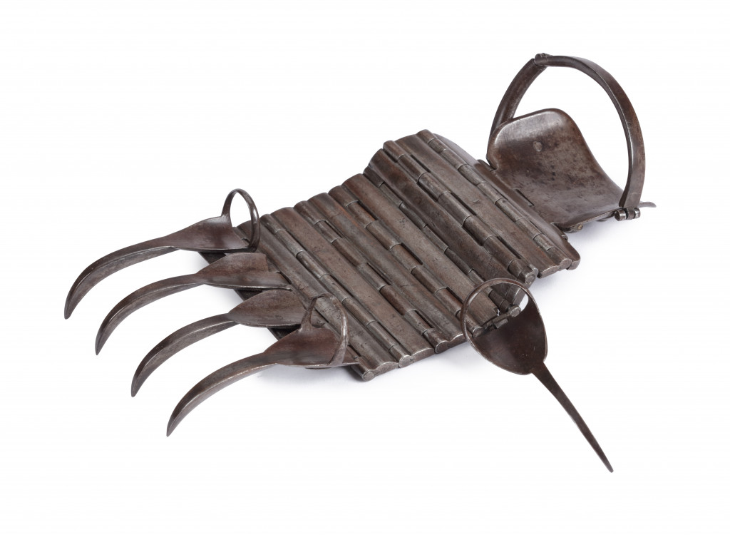 An exceptional and important articulated Bagh nakh or ‘leopard claw’, the legendary claw of Shivaji Bhonsale I