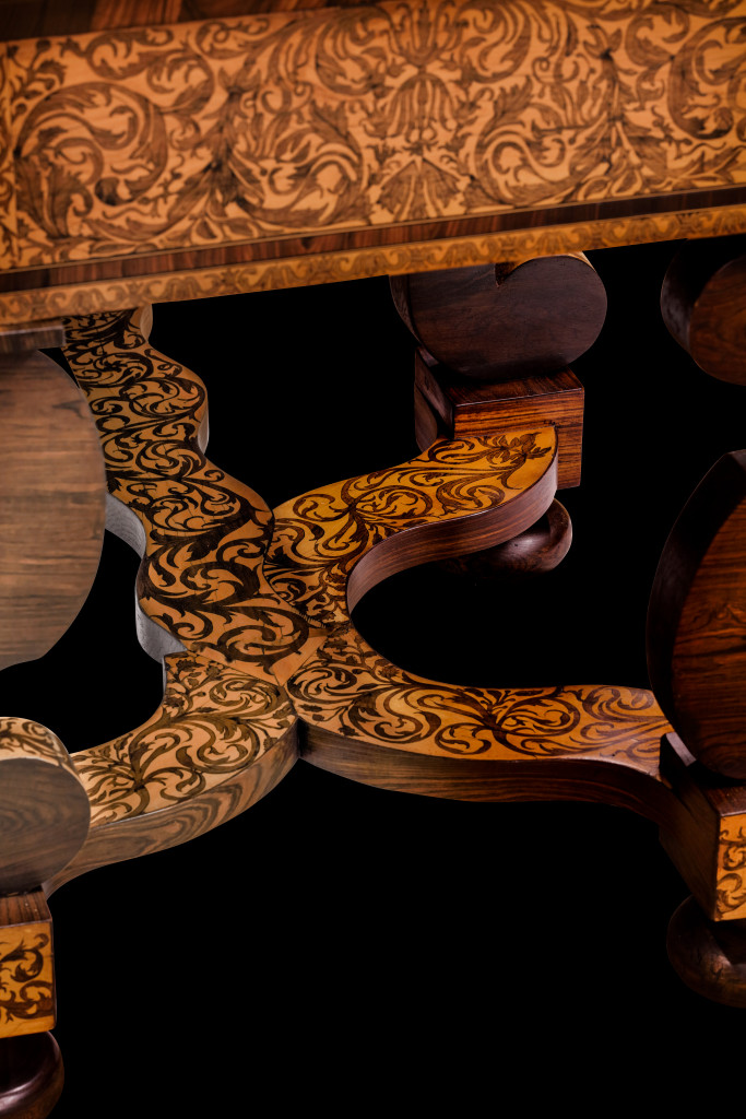 A magnificent Dutch marquetry cabinet on stand, by Jan van Mekeren (1658-1733) possibly made for William III and Mary of England