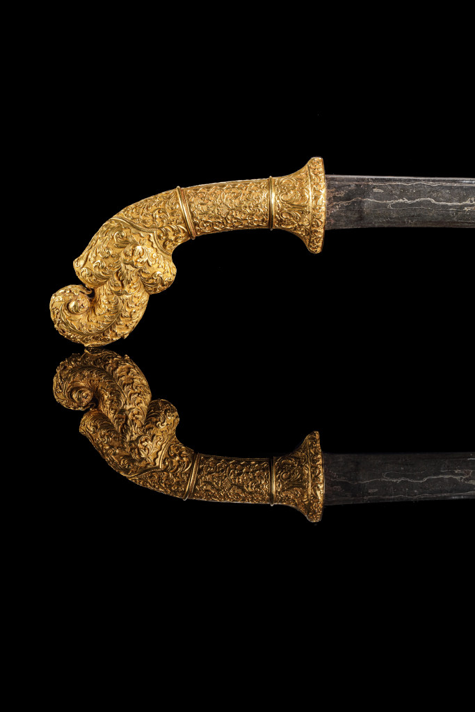 A superb royal Sumatran gold hilted pedang