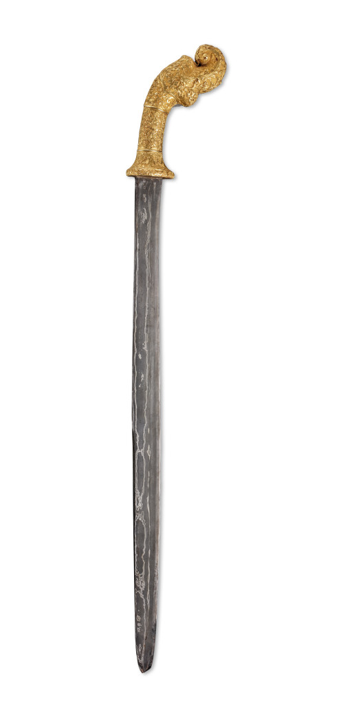 A superb royal Sumatran gold hilted pedang