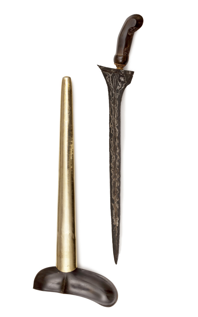 An Indonesian royal gold and horn keris