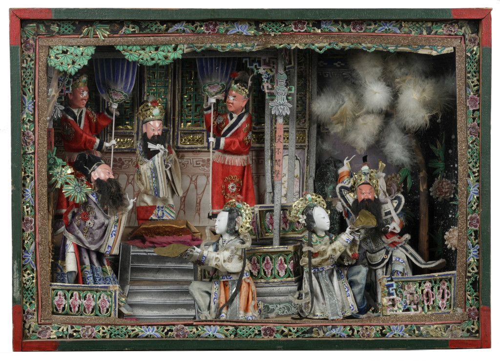A Chinese diorama representing an opera performance