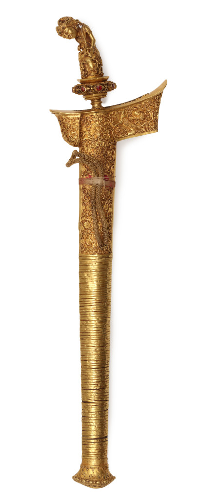 An exceptionally fine and rare Indonesian gold Royal keris probably owned by King Arung Palakka (1634 or 1635-1696) of Bone