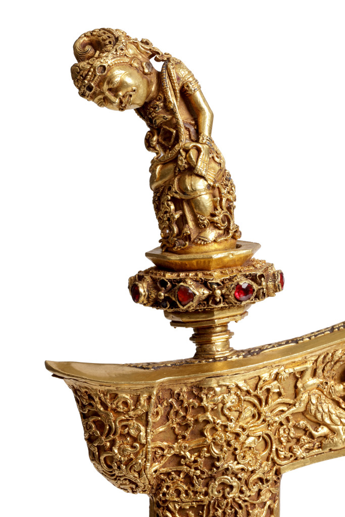 An exceptionally fine and rare Indonesian gold Royal keris probably owned by King Arung Palakka (1634 or 1635-1696) of Bone