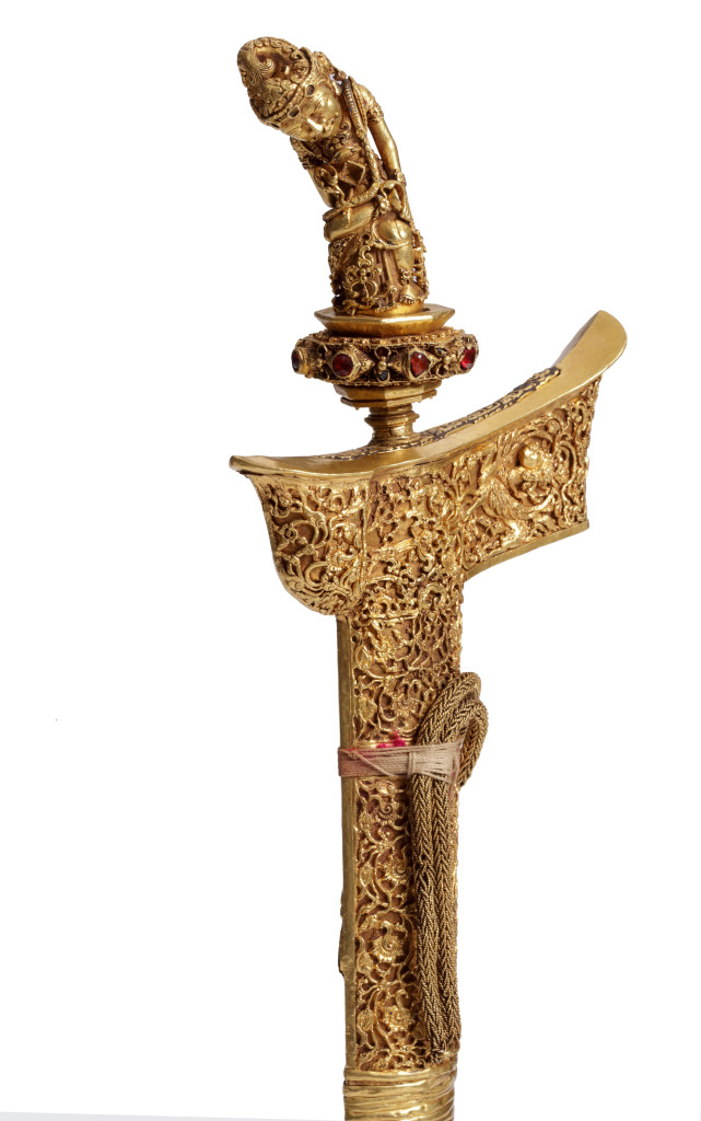 An exceptionally fine and rare Indonesian gold Royal keris probably owned by King Arung Palakka (1634 or 1635-1696) of Bone