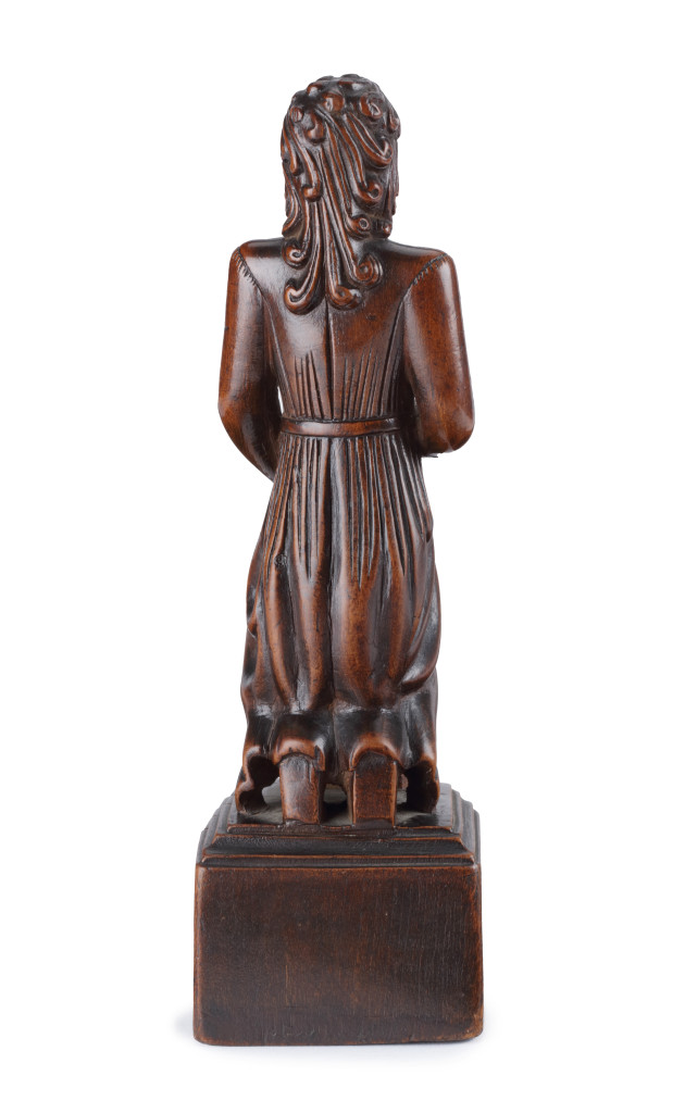 An early Chinese wood sculpture of a Portuguese or Spanish Jesuit
