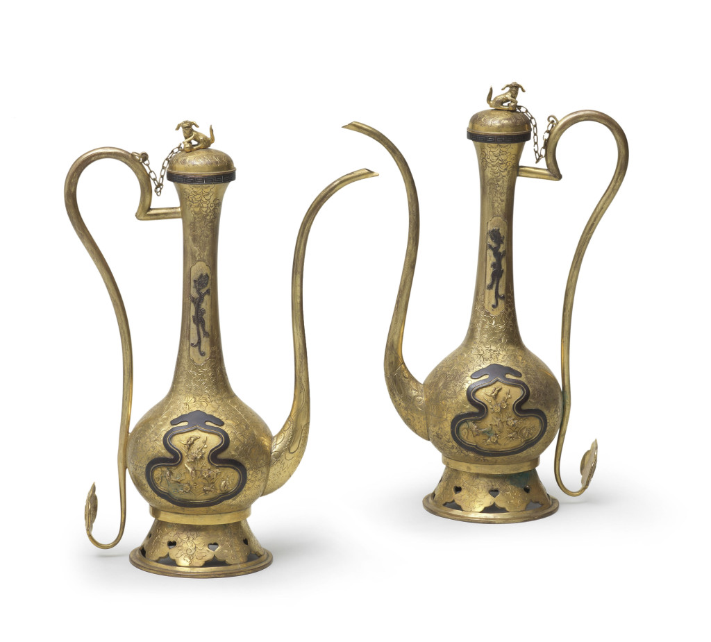 A pair of Japanese sawasa or ‘Tonkin-ware’ ewers for the Islamic market