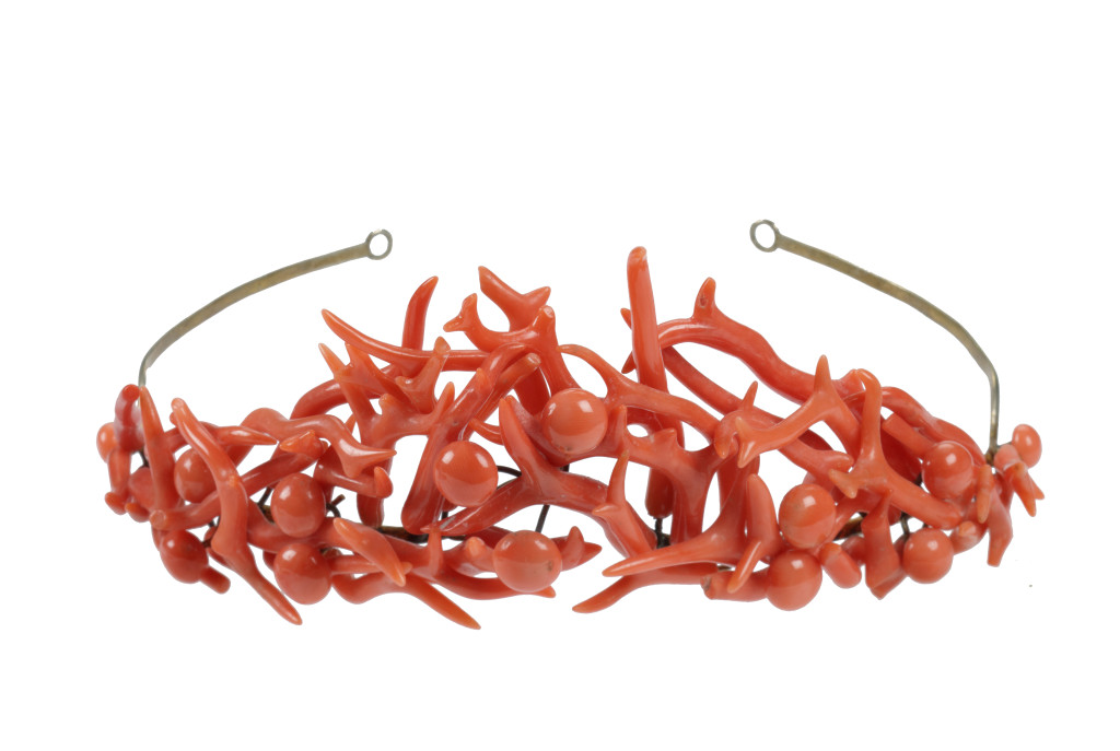 A Red Coral (Corallium rubrum) crown or tiara