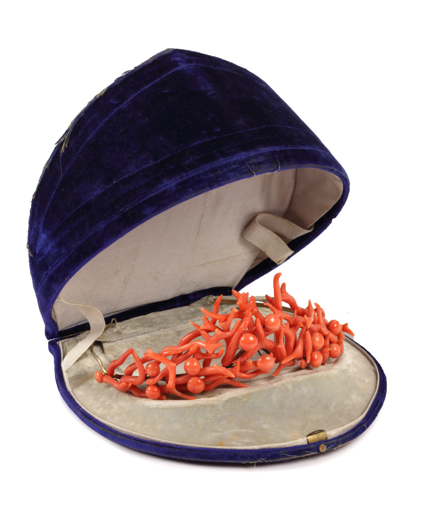 A Red Coral (Corallium rubrum) crown or tiara