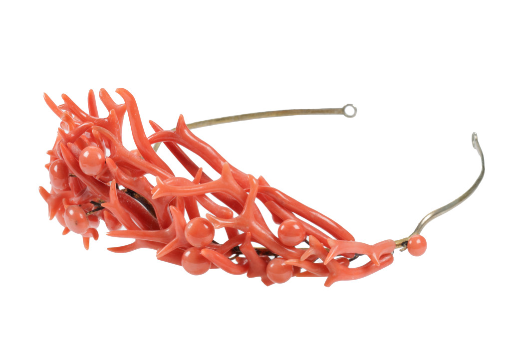 A Red Coral (Corallium rubrum) crown or tiara