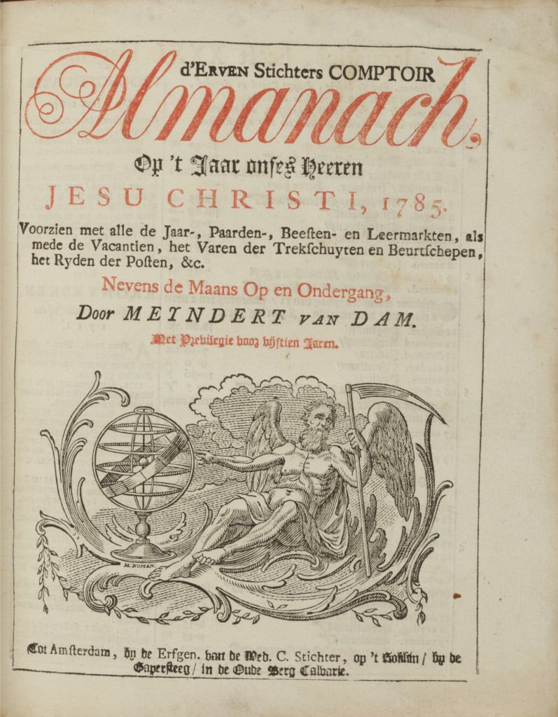 A collection of six Dutch East and West India Trading Company, VOC and GWC, books and almanacks