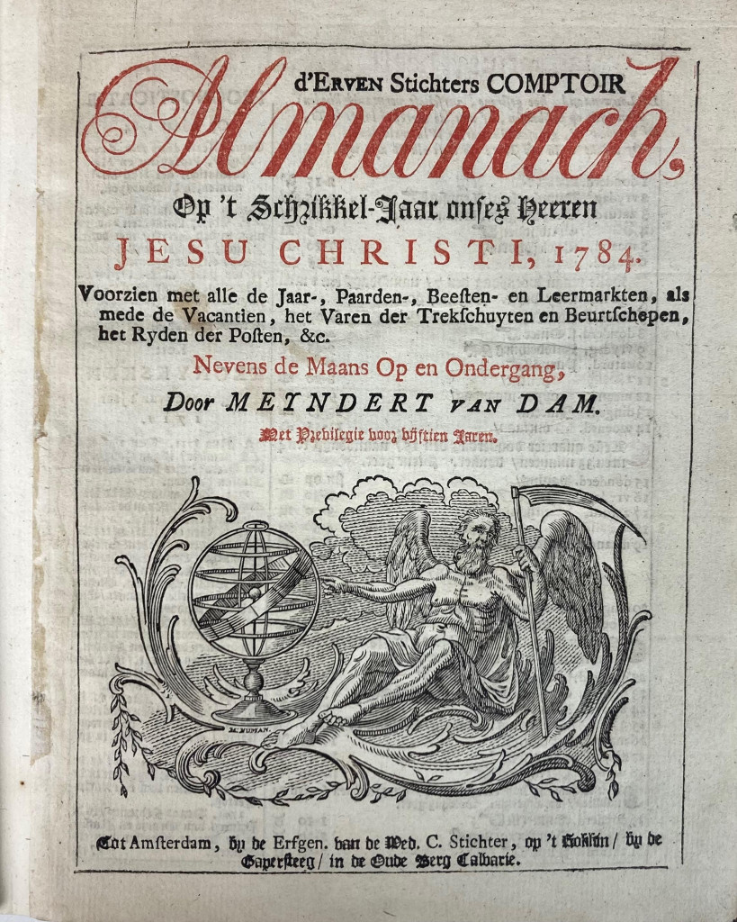 A collection of six Dutch East and West India Trading Company, VOC and GWC, books and almanacks