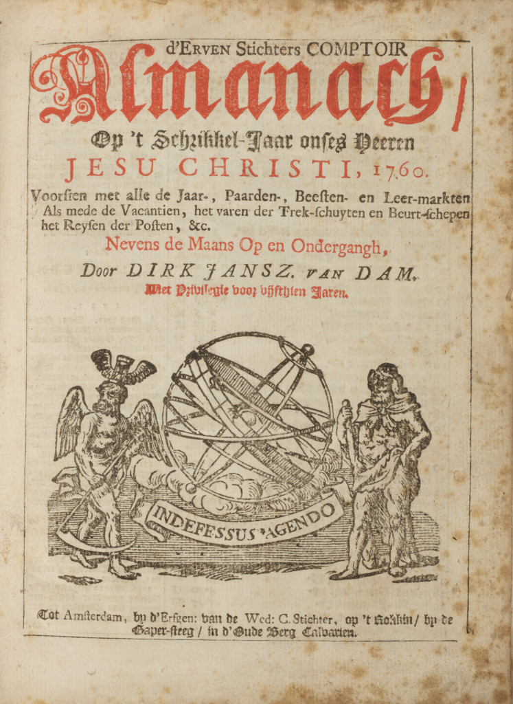 A collection of six Dutch East and West India Trading Company, VOC and GWC, books and almanacks
