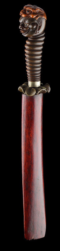 Two rare Chinese Taotie knives
