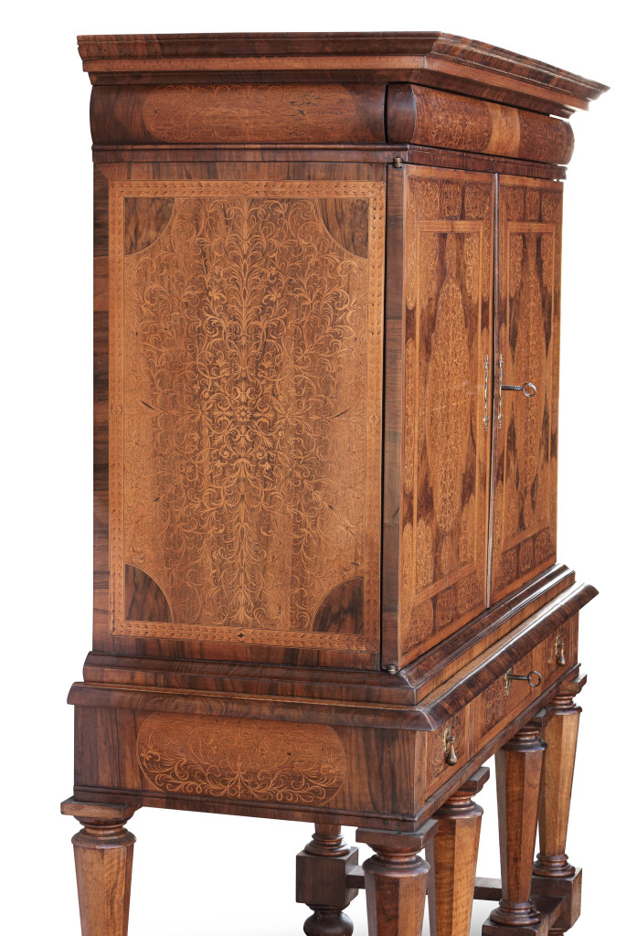 A 'seaweed' marquetry cabinet on stand attributed to the royal cabinetmaker Gerrit Jensen (1667–1715)