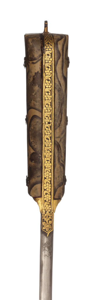 A beautiful Indian pesh kabz dagger with an agate hilt
