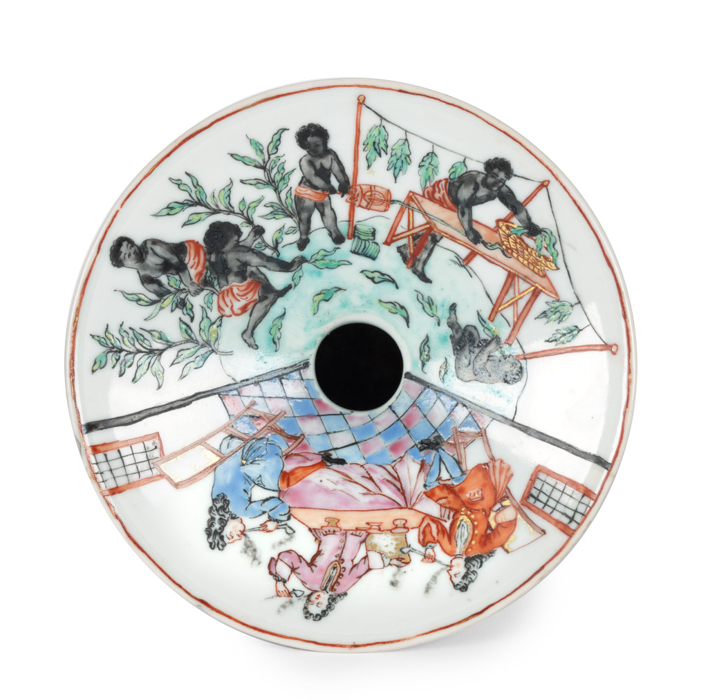 A rare 'Amsterdam decorated' Chinese export porcelain plantation spittoon