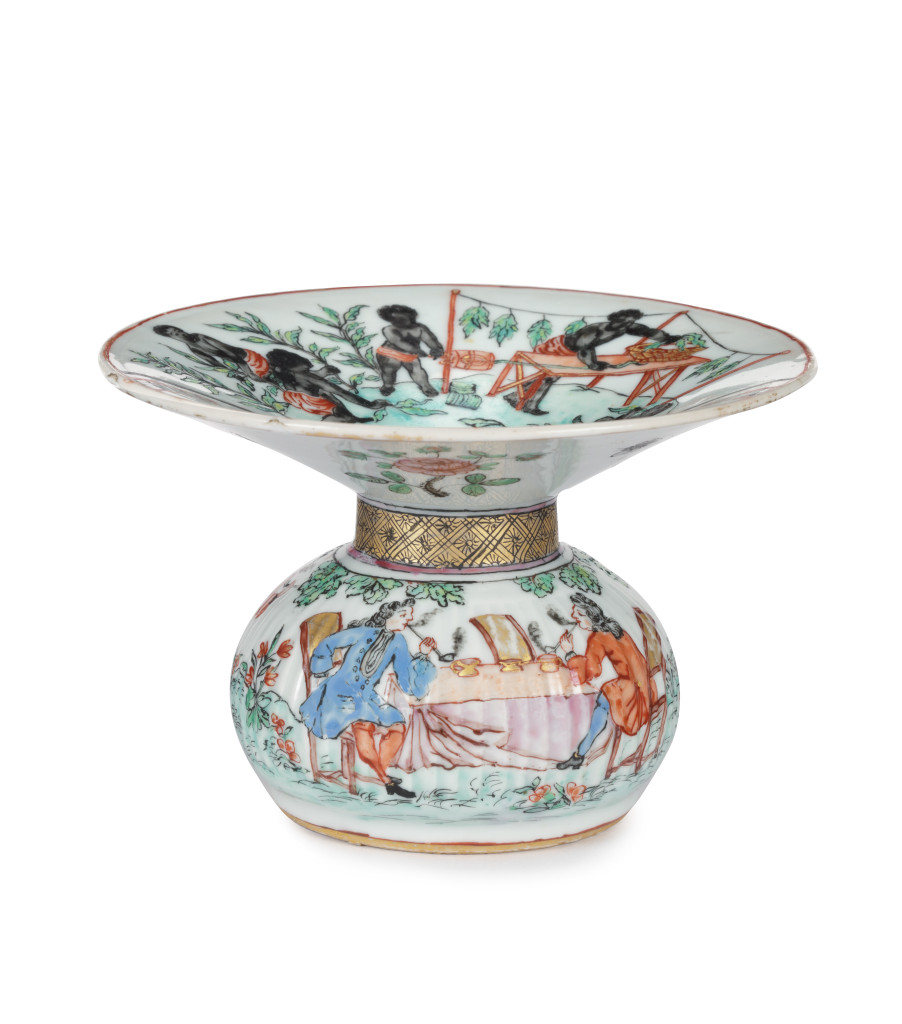 A rare 'Amsterdam decorated' Chinese export porcelain plantation spittoon