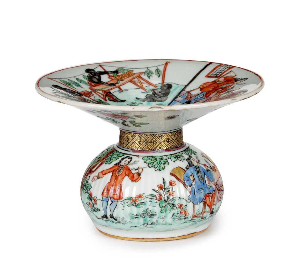 A rare 'Amsterdam decorated' Chinese export porcelain plantation spittoon