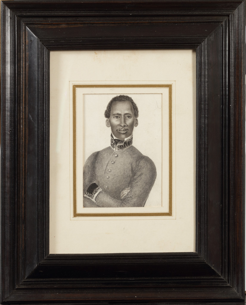 A pencil-drawing of Dyani Tshatshu (c.1792-1868), better known as 'Jan Tzatzoe'