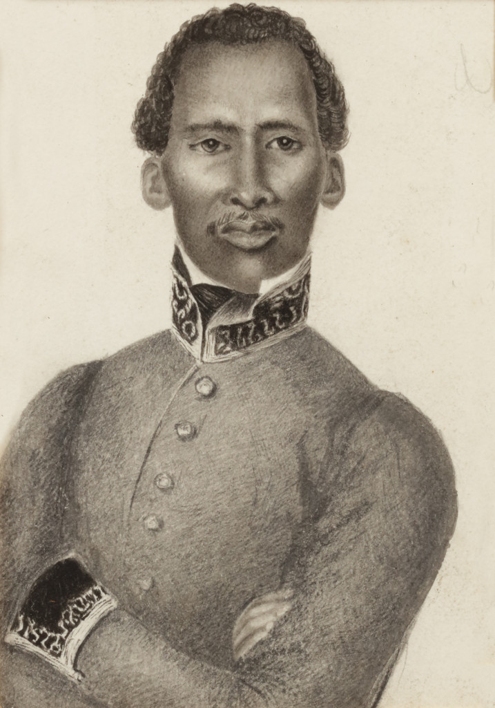 A pencil-drawing of Dyani Tshatshu (c.1792-1868), better known as 'Jan Tzatzoe'