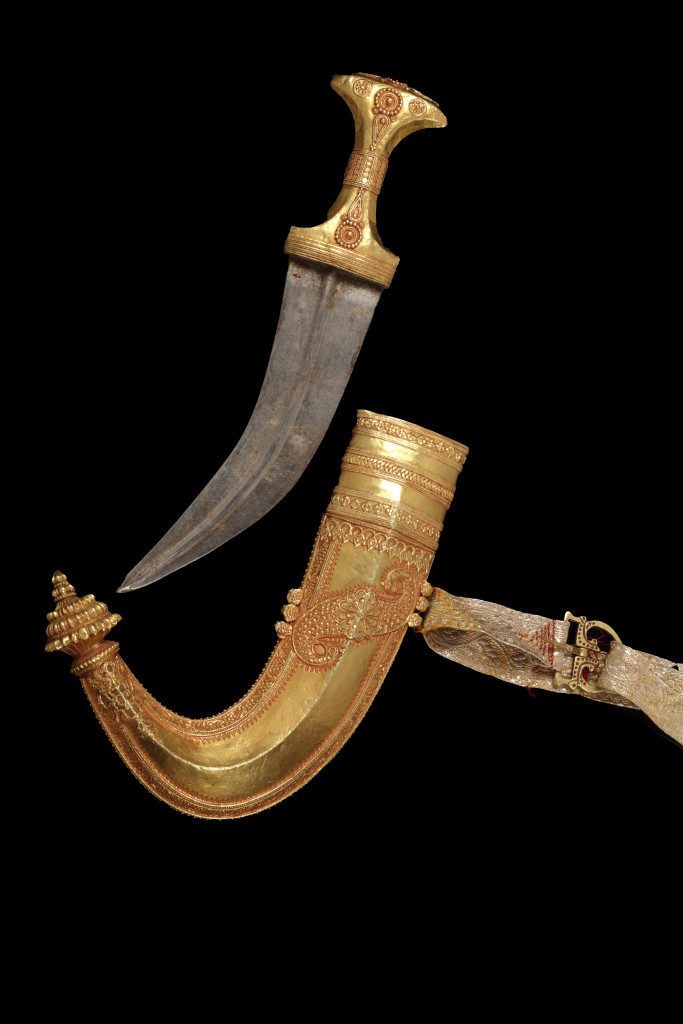 A gold Indian jambiya dagger for the Yemeni market