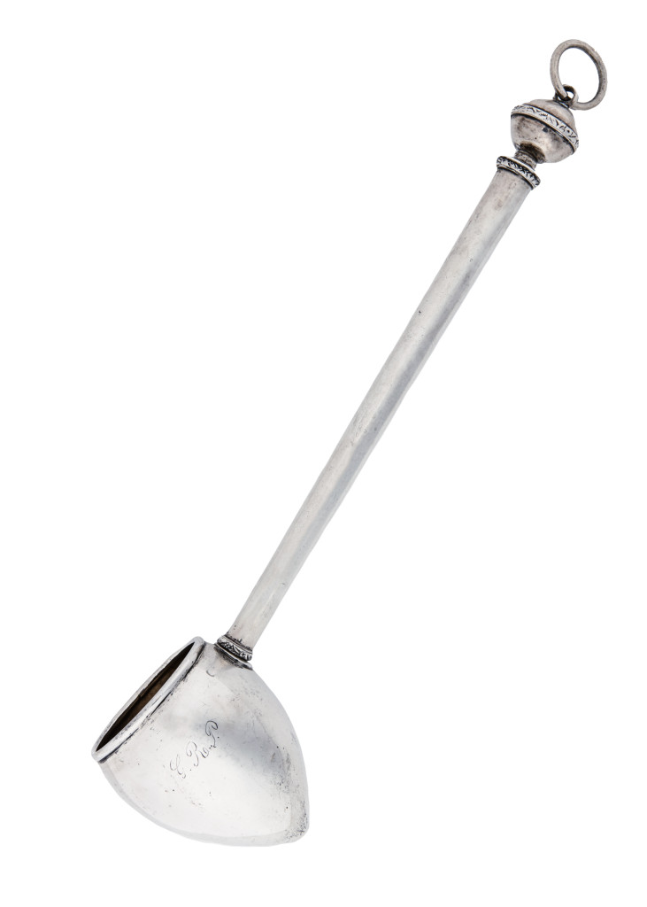 A rare Dutch Caribbean silver water-scoop